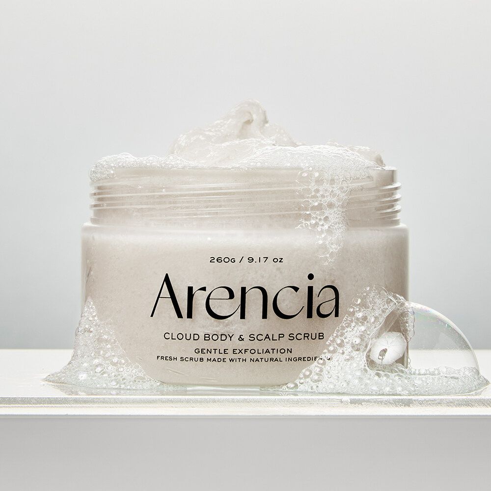 ARENCIA Fresh Cloud Body & Scalp Scrub - White Tea & Neroli 260g
