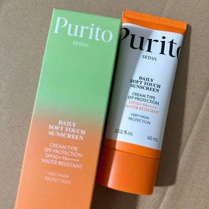 PURITO Daily Soft Touch Sunscreen Cream Type Water Resistant SPF50+ PA++++ 60ml